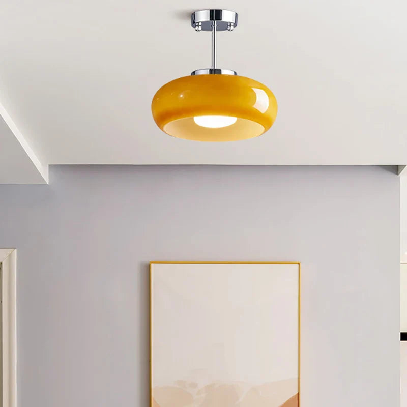 moderne glazen kroonluchter met gouden en chromen metalen hanglampen