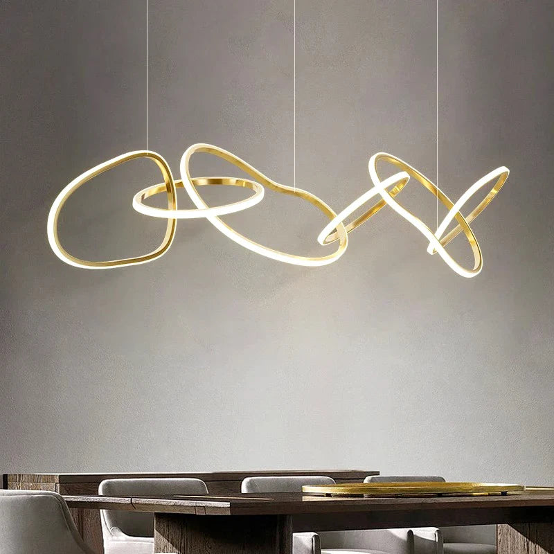 Gouden design kroonluchter vintage decor eetkamer binnenverlichting