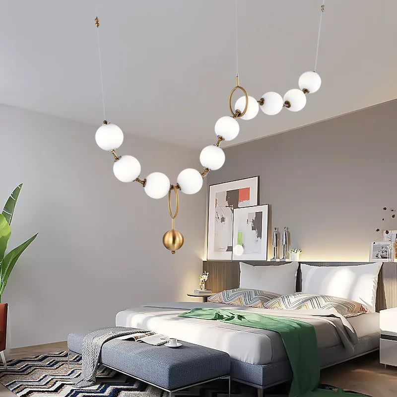 Italiaanse designkroonluchter cc 10 glazen led-bollen