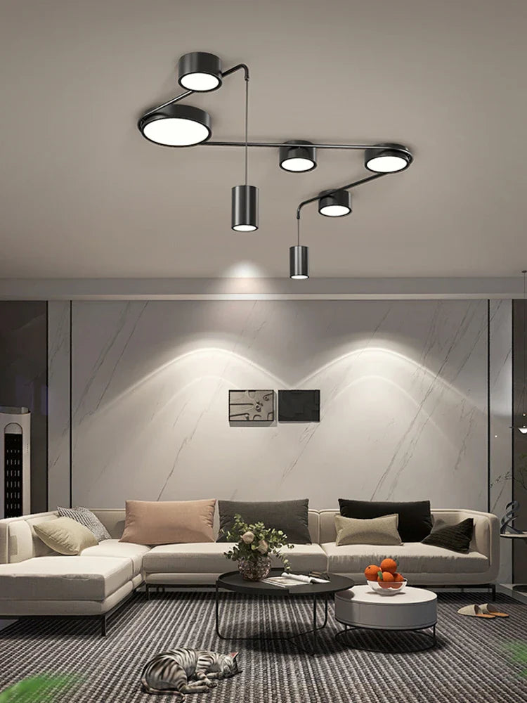 Moderne LED-kroonluchter met verfijnde stijl