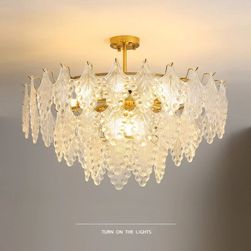 Elegant romantische glazen kroonluchter