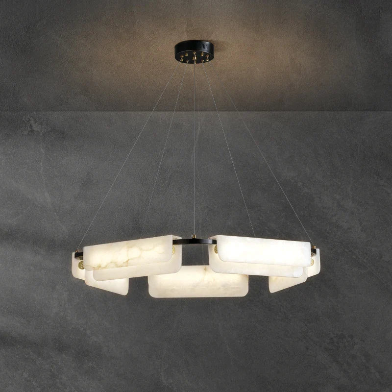 Nordische marmeren LED-kroonluchter voor moderne decoratie