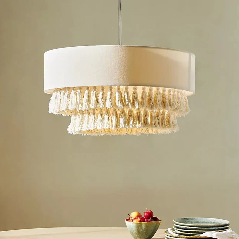 boheemse stijl stoffen kroonluchter wabi sabi Japanse mode