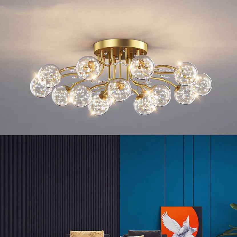 moderne led-kroonluchter van ijzer voor elegant loft