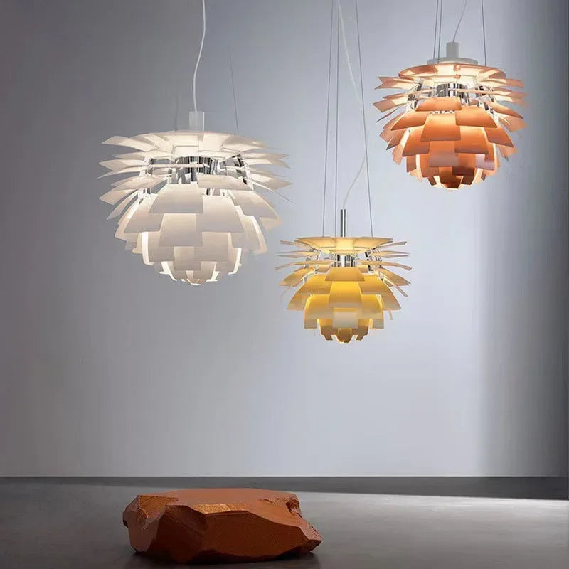 Elegante hanglamp van natuurlijk hout