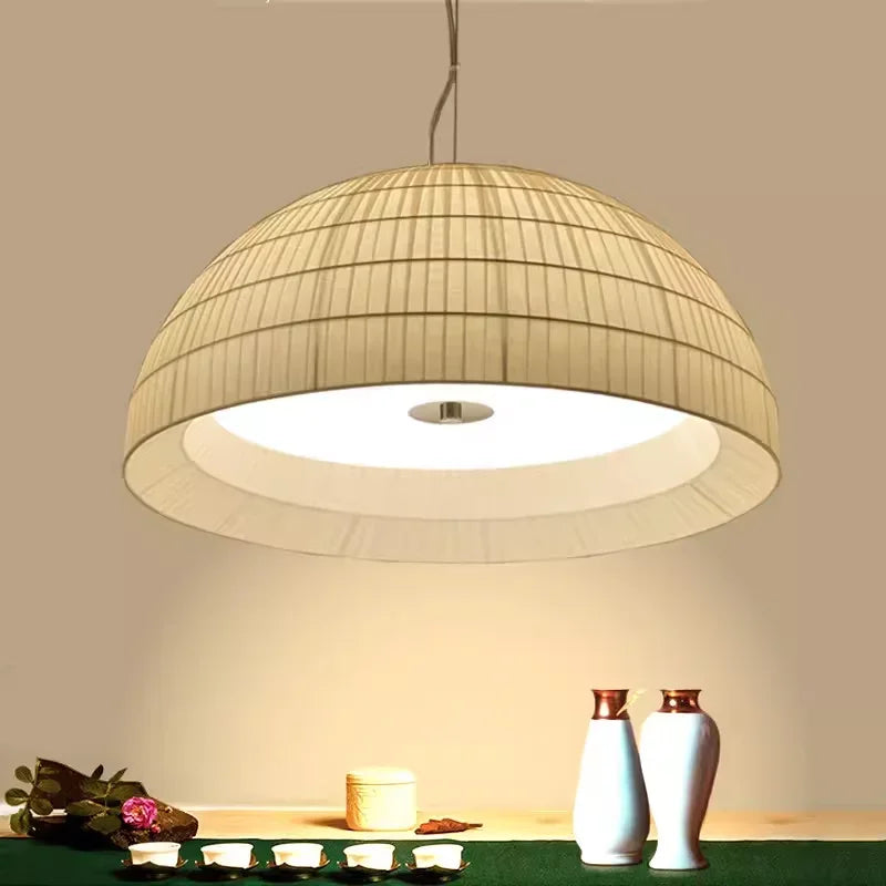 led-kroonluchter van stof voor restaurant, café en bar