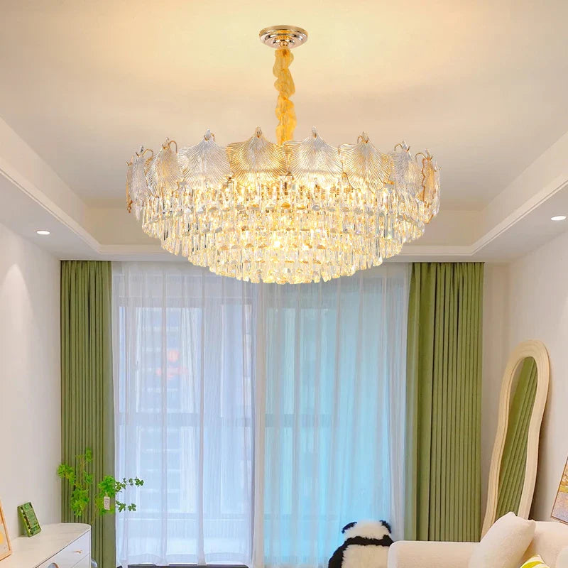 moderne design kristallen glazen kroonluchter voor elegant interieur