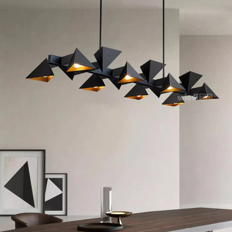 modern design kroonluchter van zwart metaal voor interieurdecoratie