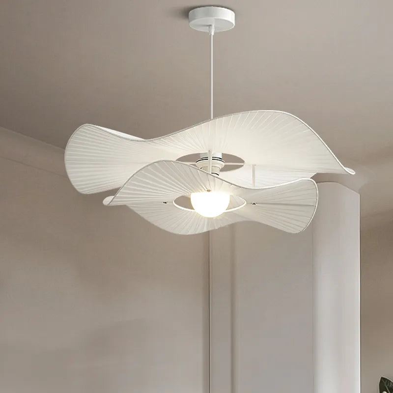 Nordische hoed hanglamp E27 witte stoffen hanglampen voor woonkamer eetkamer slaapkamer LED binnenverlichting
