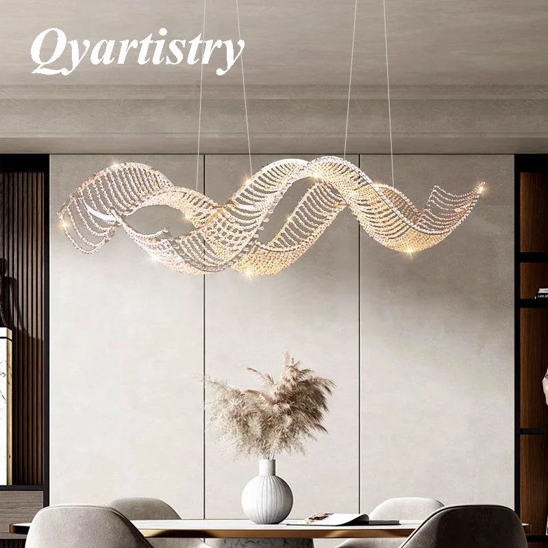 moderne luxe k9 kristallen hanglamp op maat