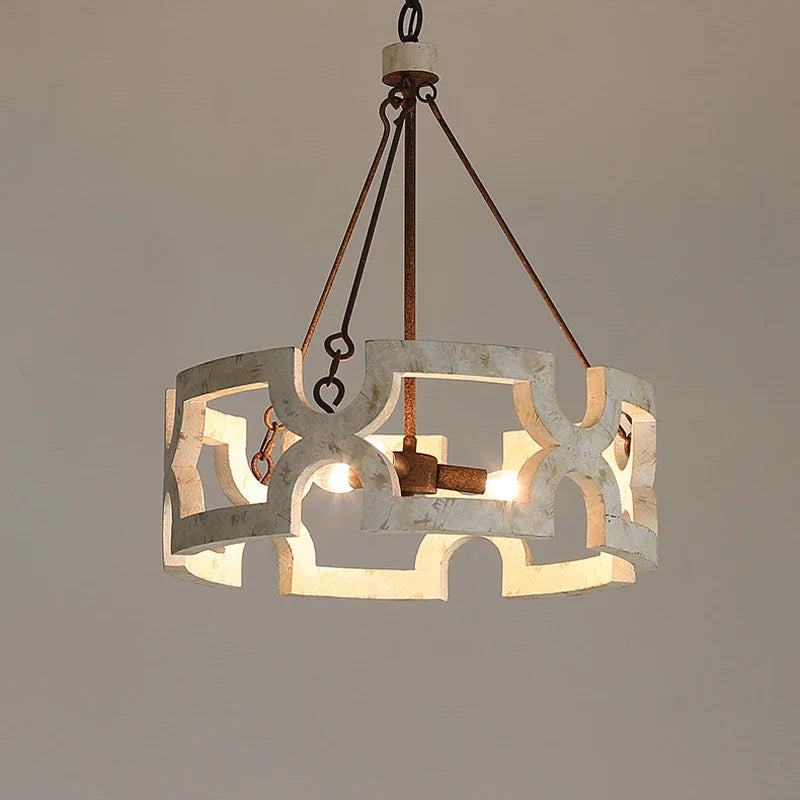 Creatieve Amerikaanse landelijke houten kroonluchter licht woonkamer eetkamer gang kledingwinkel boetiek restaurant hanglamp
