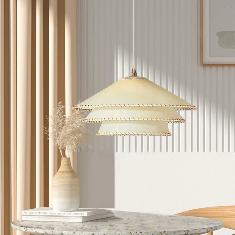 Scandinavische stoffen kroonluchter voor elegante interieurdecoratie