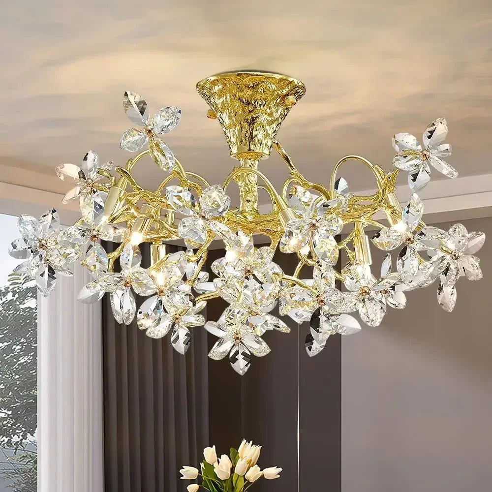 Luxe kristallen kroonluchter voor vintage interieurdecoratie
