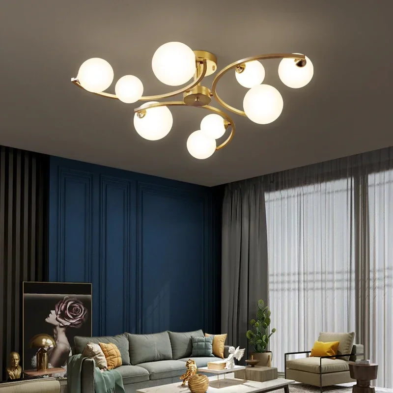 Moderne Glazen Plafondlamp voor Elegant Interieur