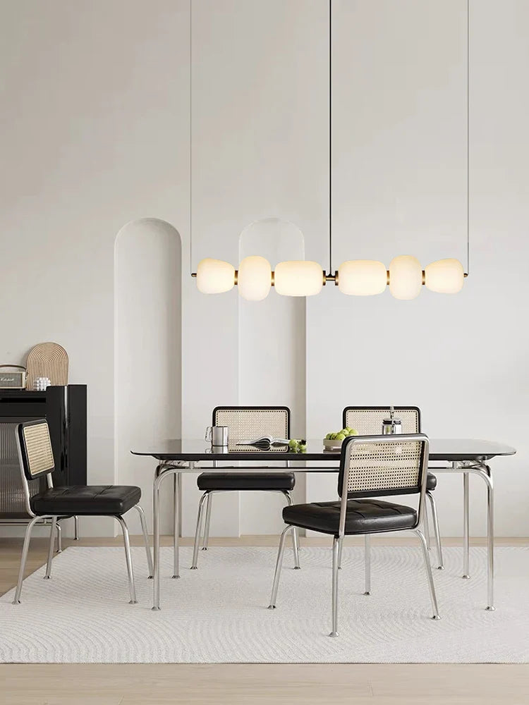 minimalistische artistieke glazen led-kroonluchter voor creatief interieur