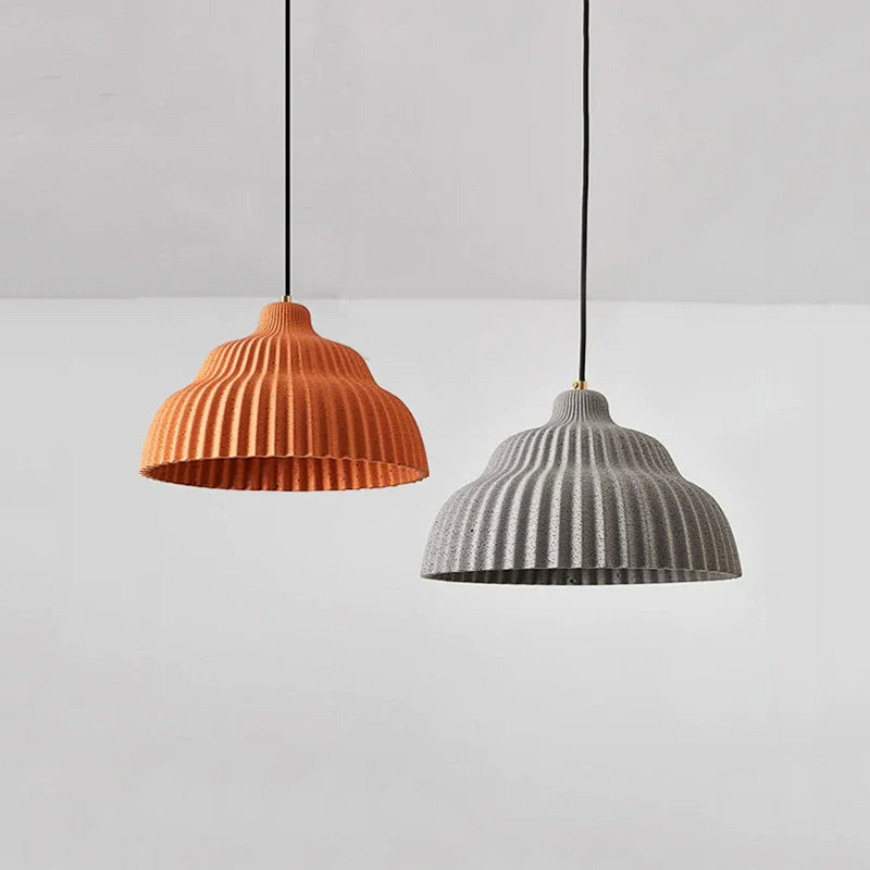 led-kroonluchter in taartvorm cementimitatie wabi sabi