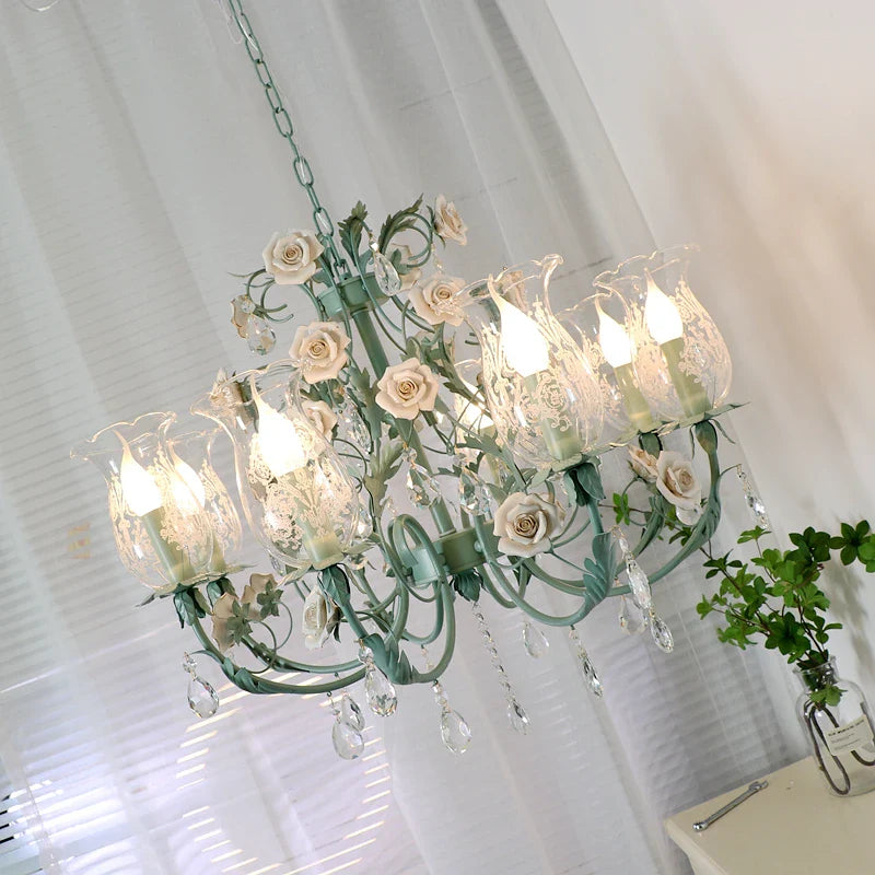 Franse kristallen kroonluchter in Scandinavische stijl voor elegante verlichting