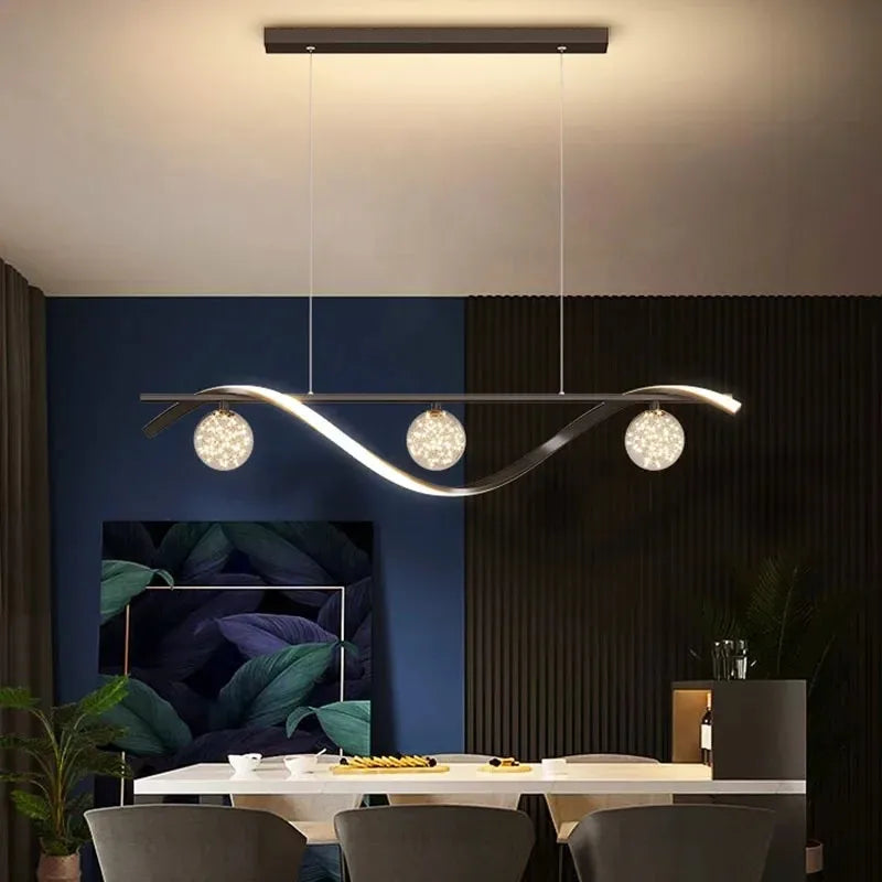 Nordische lamp van helder glas