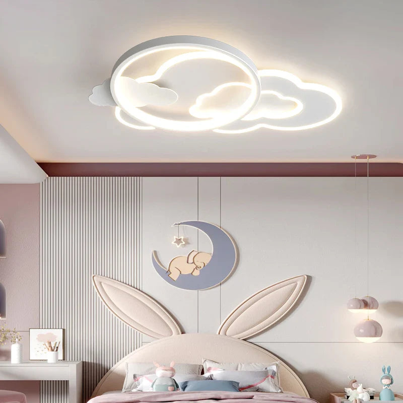 moderne led-wolk kroonluchter voor kinderkamer