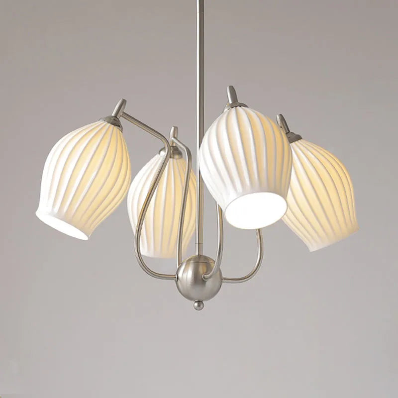 Franse Bauhaus kroonluchter van keramiek voor een elegant interieur