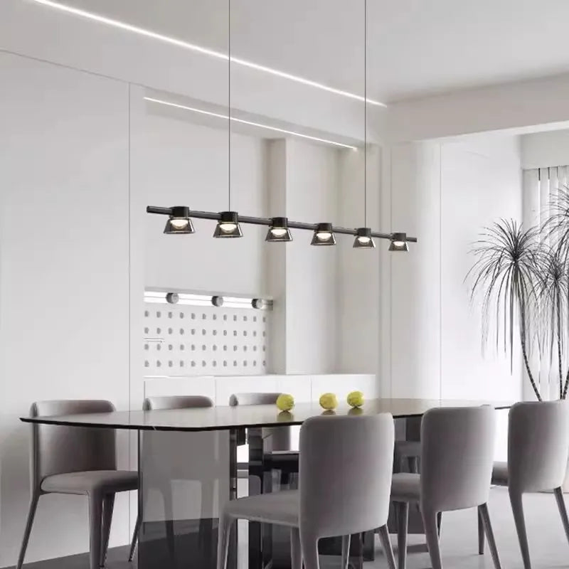 minimalistische Italiaanse glazen hanglamp voor een modern interieur