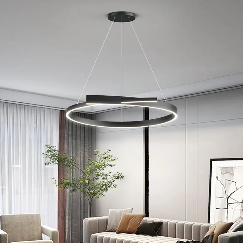 minimalistische moderne led-kroonluchter creatief ontwerp voor woonkamer