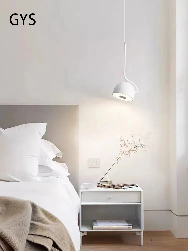 minimalistische moderne kroonluchter met één kop, draaibare led-lamp