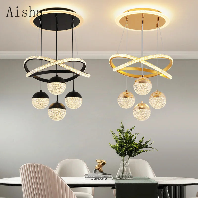 moderne led kroonluchter voor elegante en luxe binnenhuisdecoratie