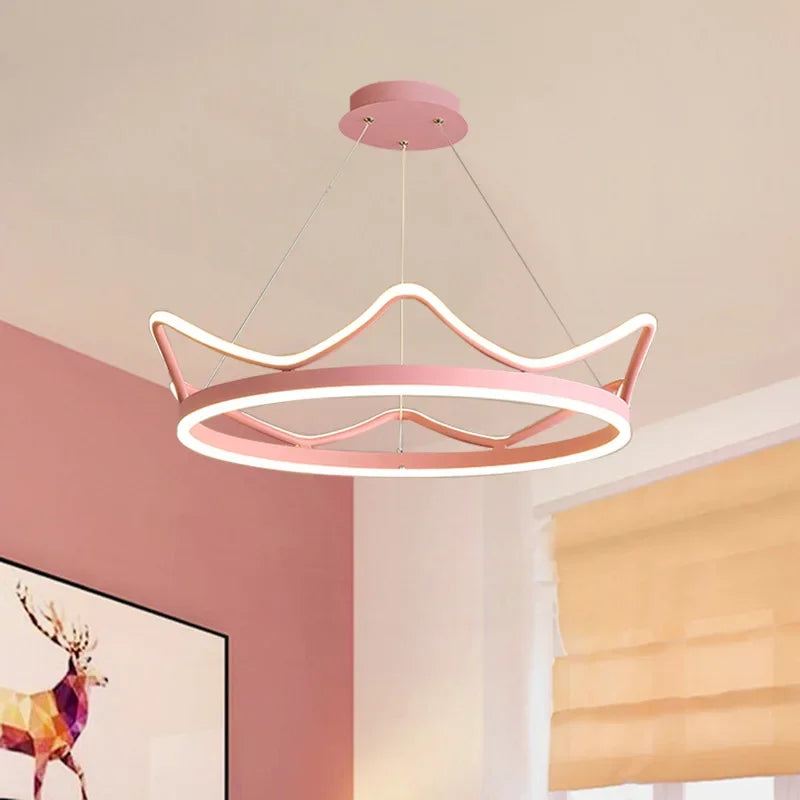 led kroonluchter in ringvorm voor kinderkamer