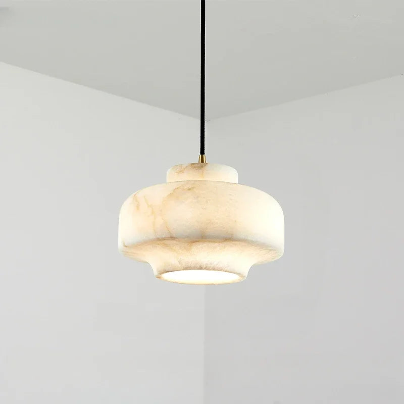 natuurlijke marmeren kroonluchter modern design met creatieve led-verlichting