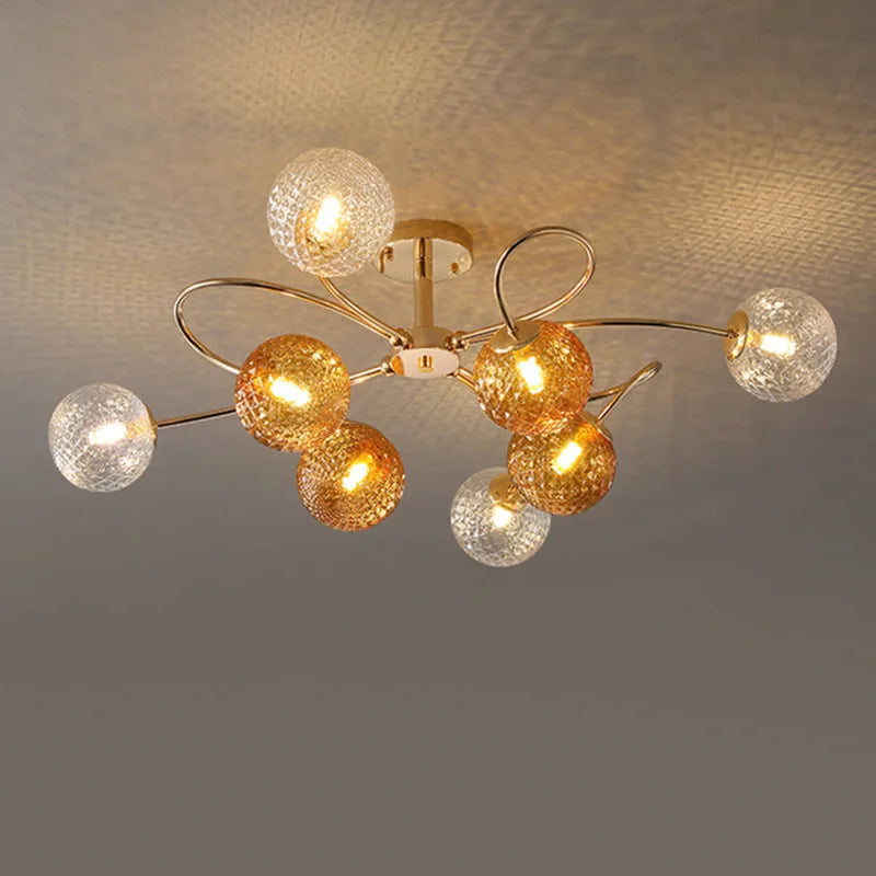 Elegante meerkleurige LED-kroonluchter