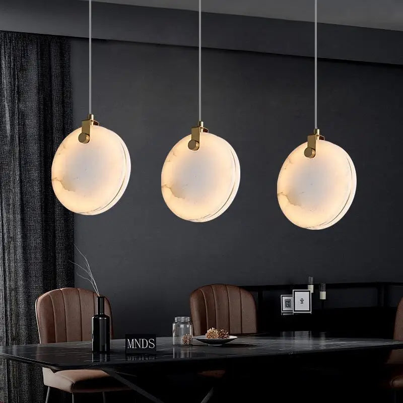 Gouden marmeren hanglamp met LED