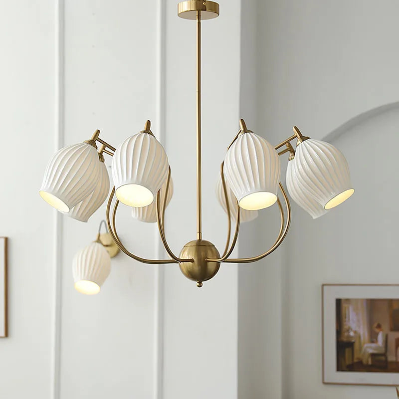 Bauhaus keramische kroonluchter voor elegant en modern interieur