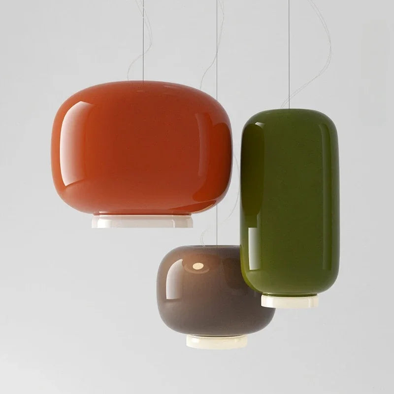 Italiaanse designkroonluchter van glas voor bar en restaurant