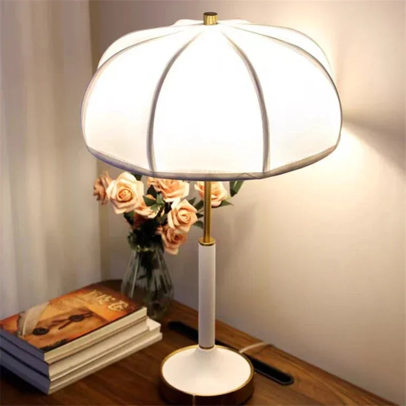 nordisch design lampenkroon retro stoffen vloerlamp met led licht