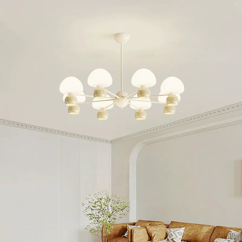 moderne glazen kroonluchters met verstelbare metalen lampen