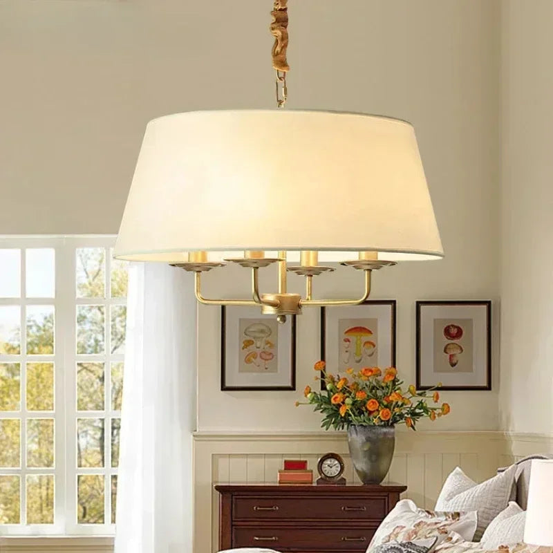 moderne kroonluchter van elegant stof voor Scandinavische binnenhuisdecoratie