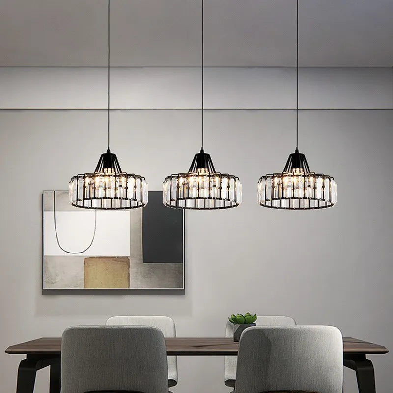 Minimalistische Noordse LED hanglamp van glas