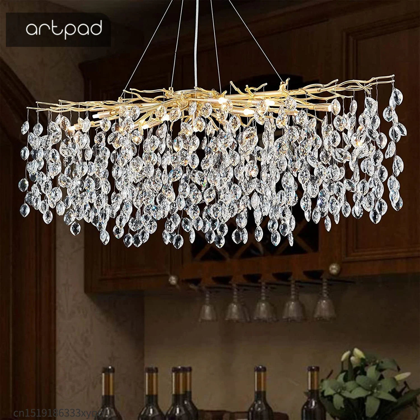 Elegant eigentijds kristallen kroonluchter met design