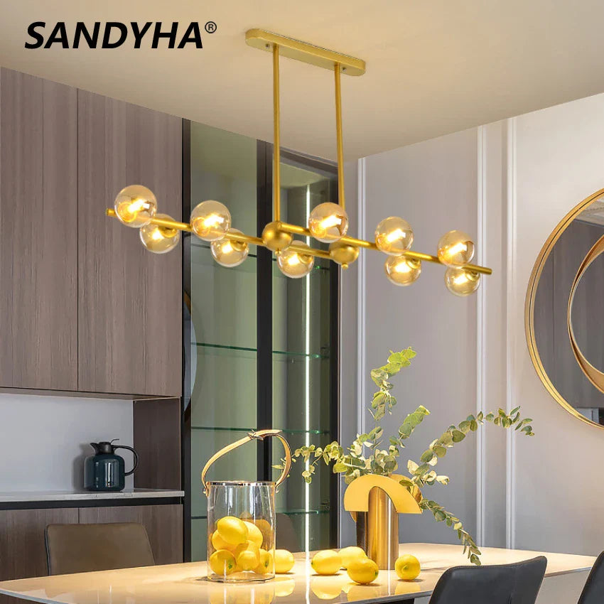 Elegante moderne hangende heldere kroonluchter