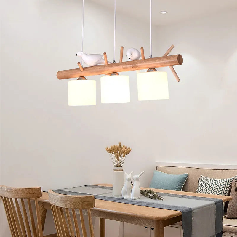 Moderne Scandinavische houten hanglamp
