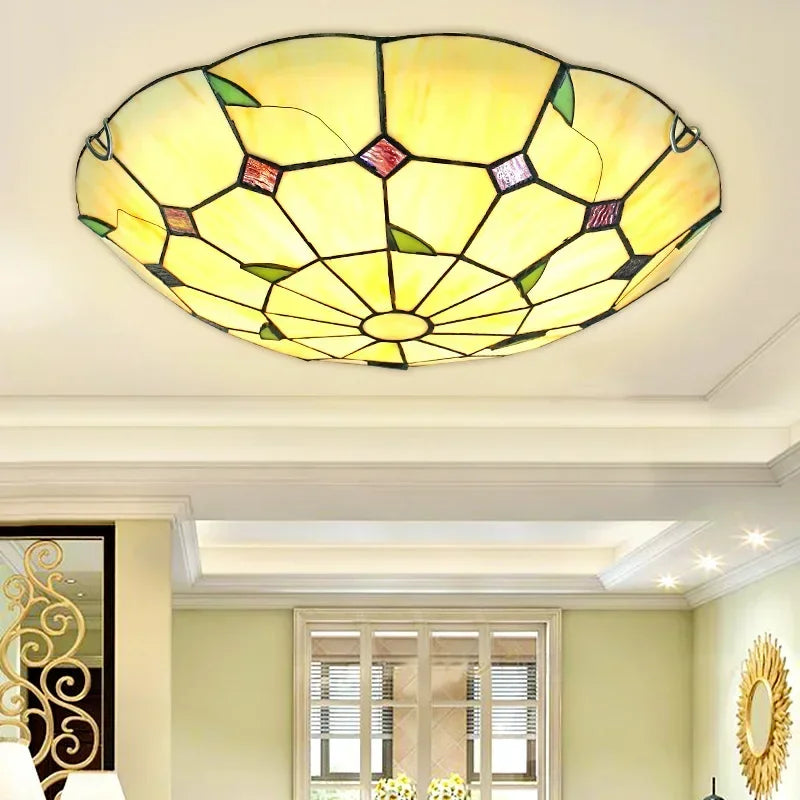 Elegante Mediterrane blauwe Tiffany lamp