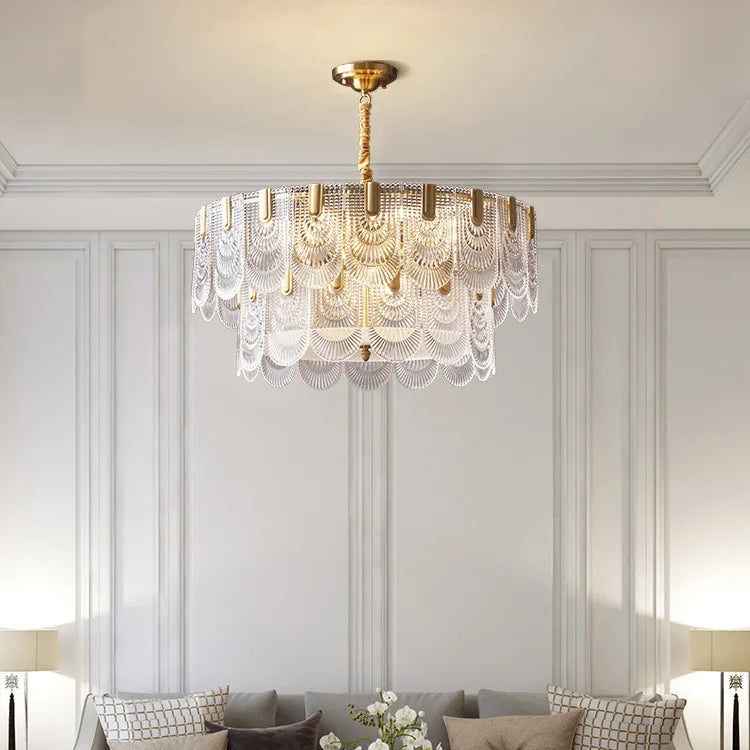 retro kristallen glazen design kroonluchter voor elegante binnenhuisdecoratie