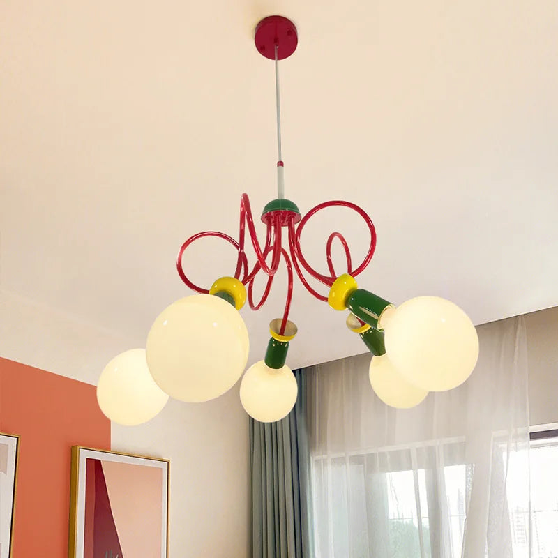 memphis design lampenkroon kleurrijk voor kinderkamer