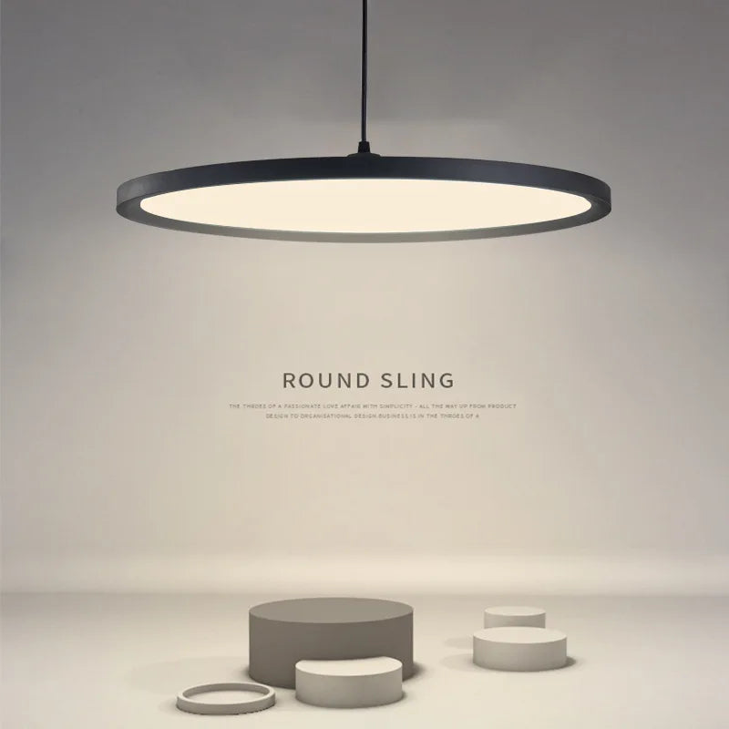 moderne led kroonluchter met minimalistisch Scandinavisch cirkelvormig design
