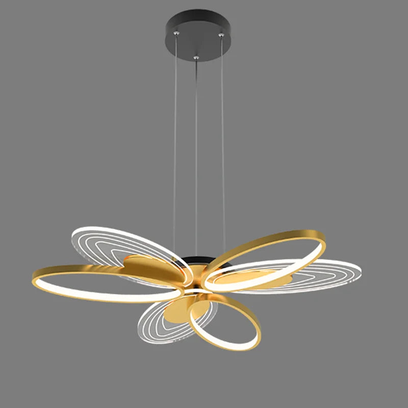 minimalistische noordse led-kroonluchter met creatieve vlindervorm, hangend