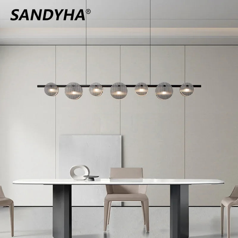Moderne minimalistische glazen kroonluchter voor designverlichting