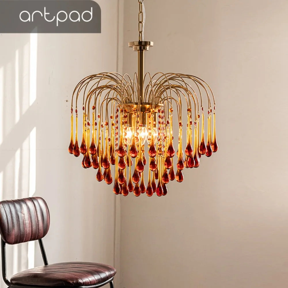 Retro kristallen kroonluchter voor een romantisch en elegant interieur