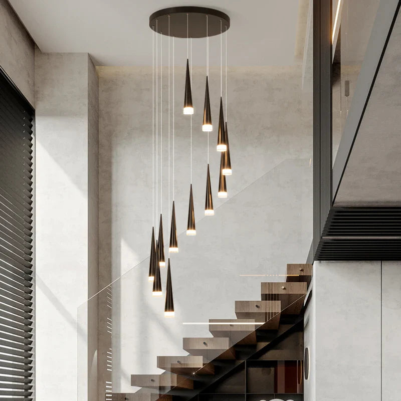 moderne zwarte buis designkroonluchter voor interieurdecoratie