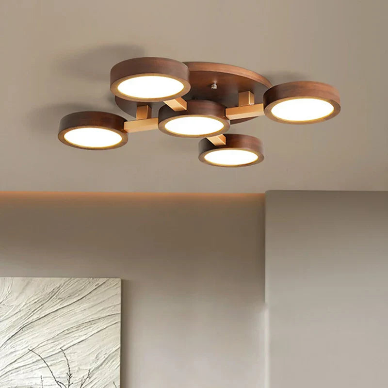 moderne LED-hanglamp van hout voor binnenhuisdecoratie